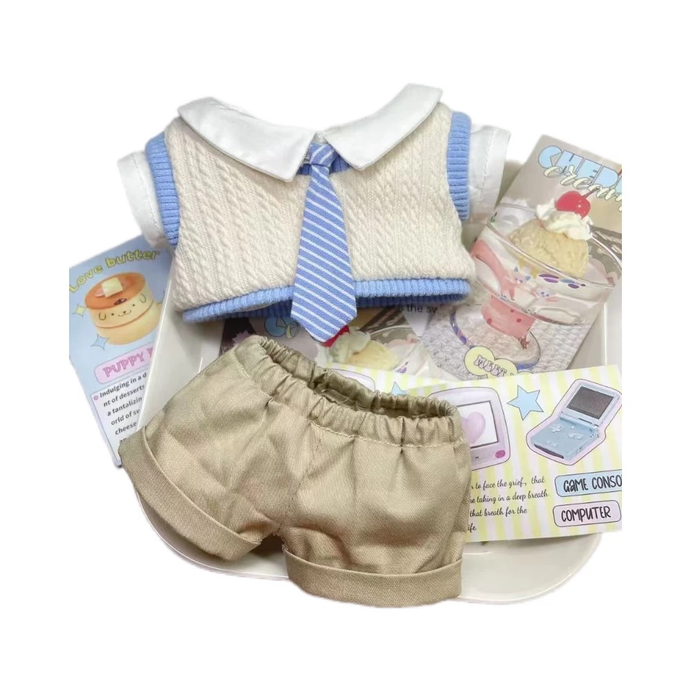 20cm Quần Áo Bé Preppy Cotton Búp Bê Không Thuộc Tính Quần Áo Dễ Thương Phù Hợp Với Búp Bê Búp Bê Trang Phục Thay Thế Hàng Sẵn Có 6.2