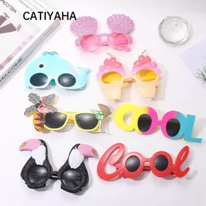 Kính râm dự tiệc CATIYAHA Luau Trẻ em Người lớn Trẻ em Đảng ủng hộ Kính dự tiệc theo chủ đề bãi biển