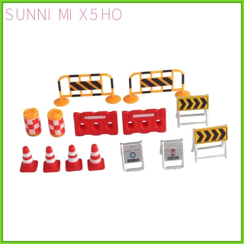 Mô hình biển báo giao thông thu nhỏ Cảnh báo đường phố Bộ đồ chơi giáo dục cho trẻ em Học kỹ năng nhận thức