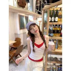 Giả hai mảnh Hot Girl Ren Sling Bầu không khí có thể mặc bên ngoài Áo Vest nhỏ