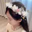 PNPIA- Trang Sức Tóc Trẻ Em Quà Tặng Mùa Xuân Bohemian Bé Gái Cô Dâu Ngọc Trai Tóc Mũ Hoa Vòng Hoa Cô Dâu Vòng Hoa Đầu Vòng Hoa