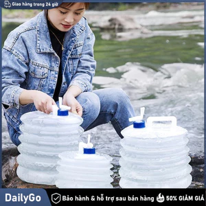Xô nước gấp gọn siêu nhẹ 10L-15L có quai xách Có vòi xả, Quai xách, Gấp gọn, Tắm rửa đơn giản, Ô tô / Xe hơi