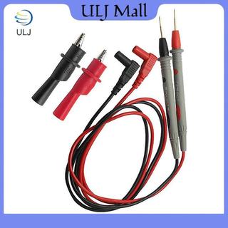 ULJ 2 Cái / bộ Kim Dây Silicon Mạ Vàng Đầu Thăm Dò Đầu Thử Nghiệm Dẫn Pin Đa Năng Kỹ Thuật Số Đồng Hồ Đo Dẫn Đầu Thăm Dò Dây Cáp Bút.
