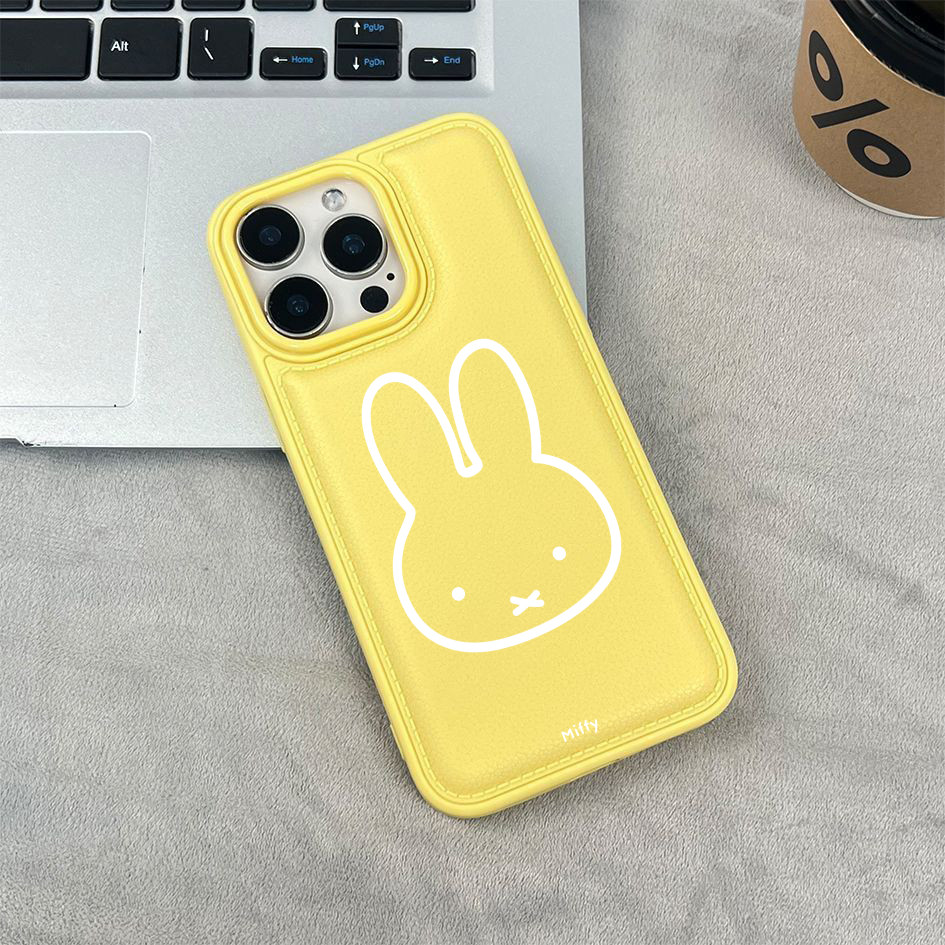 Ốp điện thoại iPhone họa tiết hình bóng Miffy tối giản cho iPhone 17/16 Pro Max/15/14/13/12/11