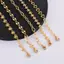PNPIA- Vòng Tay Thép Titan Handmade Hình Học Liên Kết Dây Chuyền Vòng Tay Nữ Trang Sức Màu Vàng Quà Tặng Hàng Ngày 18cm Vòng Tay Dài