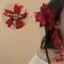 ECK Red Lily Of The Valley Lily sels Kẹp Tóc Cánh Hoa Dubill Hairgrip Mô Phỏng Hoa Bé Gái Nữ Mũ Đội Đầu Phụ Kiện HOT