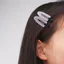Kẹp tóc Acrylic FUHUIOT, Kẹp tóc liền mạch chấm bi màu trắng đen, Thiết kế tối giản thanh lịch dễ thương Phụ kiện tạo kiểu tóc chống trượt làm việc