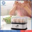 Nồi trứng Máy hấp trứng luộc bằng thép không gỉ có nắp và cốc đo cho nhà bếp gia đình Bữa sáng nhanh