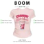 BOOM Áo Baby Tee Nữ Cotton Ôm Body-Áo Thun Ngắn Tay Y2K In Hình PhongCách Mùa Hè, Cổ Tròn Hàng Đầucách hàn quốc phong099