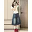 150 Quần croped Denim dành cho nữ mùa hè Phong cách mới Slim-fit Phong cách lười biếng Quần giữa ống rộng