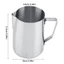 Cốc tạo bọt sữa WANYEDI, Bình tạo bọt sữa bạc 1000 ml / 34oz, Bình cà phê 304 Tay cầm tiện dụng Bình cà phê Latte Art