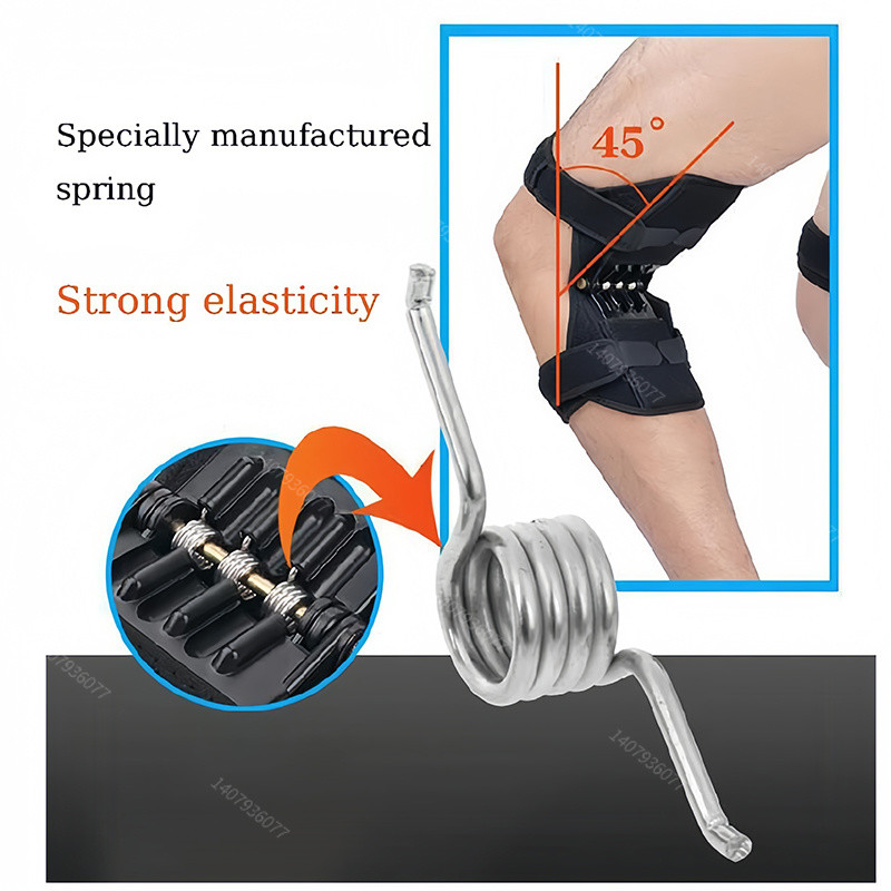 1 Chiếc Đầu Gối Hỗ Trợ Lò Xo Điện Đầu Gối Ổn Định Miếng Lót Bảo Vệ Đầu Gối Tăng Cường Cho Chân Yếu Chạy Squat Leo Núi