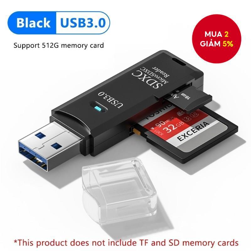 Đầu Đọc Thẻ SD Micro USB TF Thẻ Nhớ Đọc Bộ Chuyển Đổi Tốc Độ Cao 2 TRONG 1 Cho Điện Thoại PC Laptop