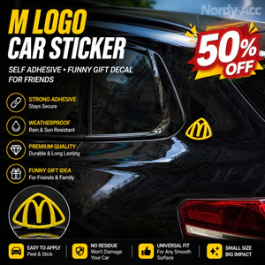 3D IN SÁNG TẠO M STICKER Sử dụng kép Nhãn dán trang trí ô tô và nam châm tủ lạnh Hàng ngày Quà tặng nhỏ Trang trí