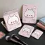 Gương gấp makeup nền hồng họa tiết thỏ chibi xinh xắn gương bỏ túi nữ sinh