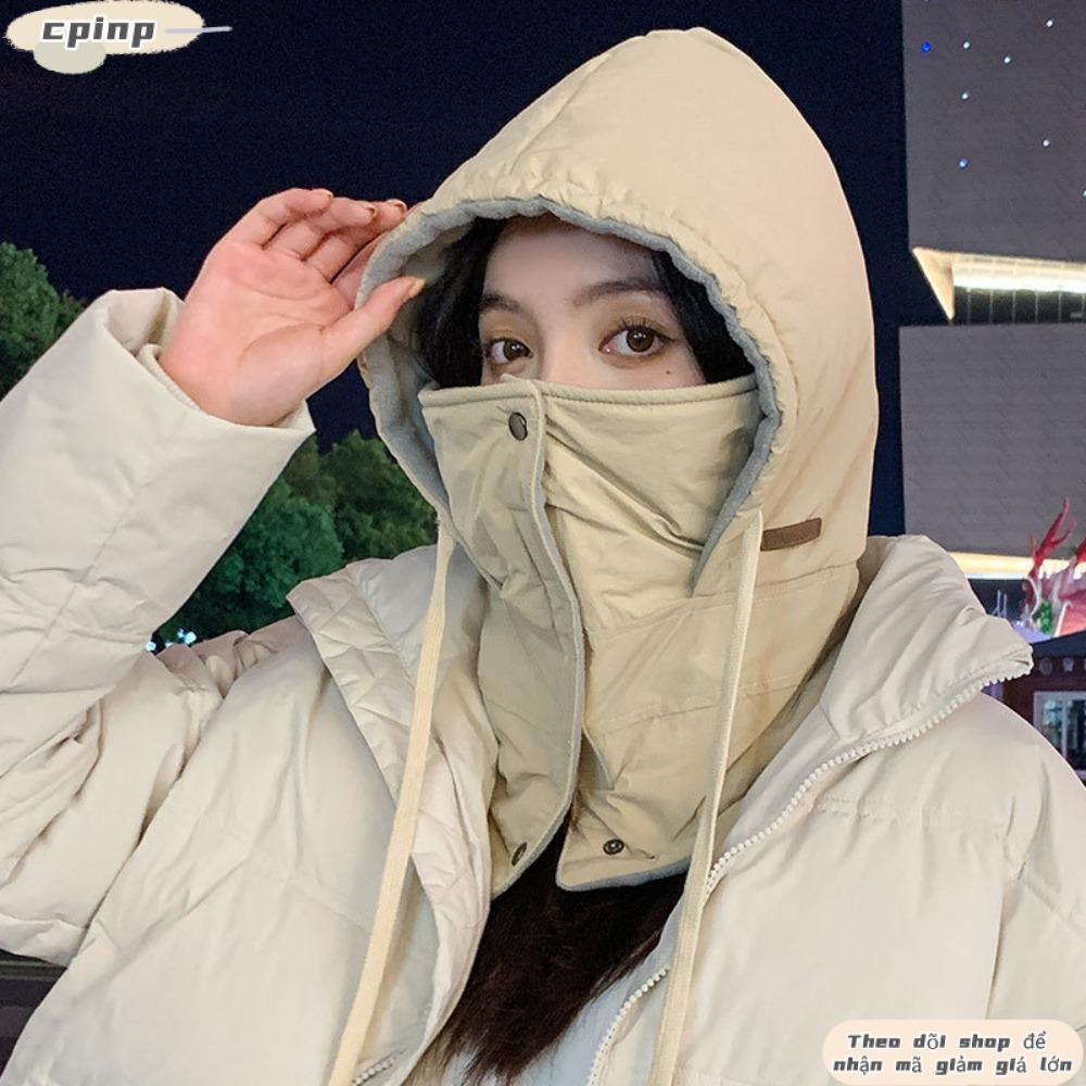 Mũ ấm CPINCP, Mũ len 4 trong 1 ấm áp, Máy sưởi cổ Cotton xuống Unisex