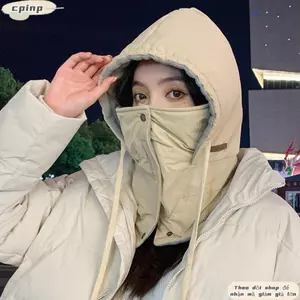 Mũ ấm CPINCP, Mũ len 4 trong 1 ấm áp, Máy sưởi cổ Cotton xuống Unisex