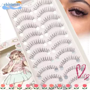 EBINLANDS Lông mi giả, Lông mi giả lông chồn kéo dài Lông mi giả, Vẻ đẹp của phụ nữ 10mm Full Strip Eyelash Extension Tool DIY tại nhà