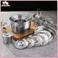 THÊM 10-26cm Nắp Nồi Tròn Thiên Thép Không Gỉ Nắp Nồi Thay Thế Đa Năng Nhà Bếp Nắp Thực Phẩm Đồ Dùng Nhà Bếp BSS