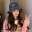 Springevenstar Phong Cách Vintage Nữ Denim Rửa Mũ Buet Có Vành Rộng Hoàn Hảo Cho Các Sự Kiện Ngoài Trời Thường Ngày Springevenstar