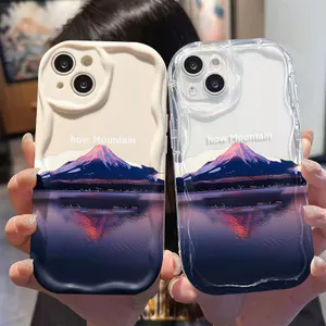 Ốp Lưng Cho Samsung Galaxy S26 S25 S24 S23 S21 S22 Plus Ultra 20 FE J7 Prime A03 A03S A02 A02S M02 A12 M12 A20 A30 Kem Vồng Cong Edge Motif Núi Tuyết NYK329