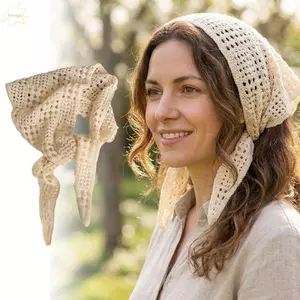 Khăn quàng tam giác AWNGD, Băng đan Boho thoáng khí, Thắt lưng móc rỗng thời trang Trang trí đa năng dành cho nữ
