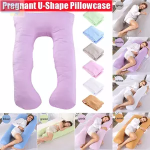 Gối hình chữ U JVSUB Cotton Hỗ trợ ngủ cho bà bầu