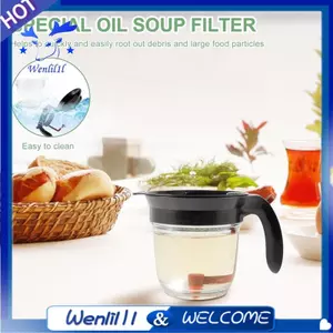 Lọc Dầu Mỡ Tách 4 Cốc / 1000ml Đáy Cho Máy Tách Nước Gọng Cho Nước Sốt Và Các Chất Lỏng Khác Đen