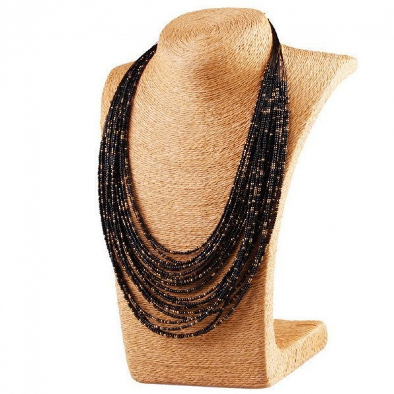 Châu Âu Mỹ Cổ Điển Đá Quý Phóng Đại Độc Đáo Vòng Cổ Phong Cách Mới Bohemian Chìm Nước Đá Nhiều Lớp Vòng Cổ Cơm