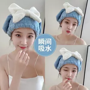 Họa Tiết Sóng Khô Tóc Nữ Dày Siêu Dài Tóc Siêu Thấm Hút Khô Mũ Tóc Nữ Dễ Thương Xuất Hiện Mũ Tắm Khăn Tóc Khô A1UW