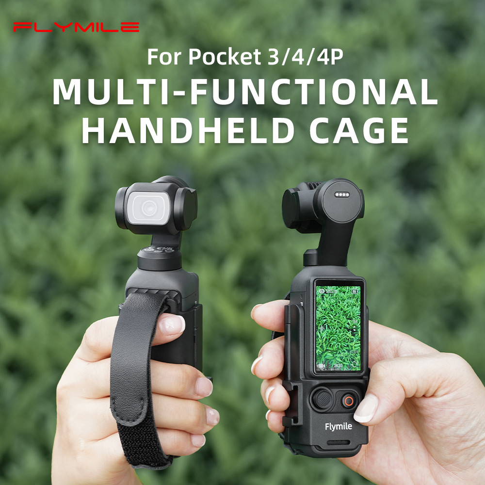 Tương thích với khung mở rộng cầm tay đa chức năng DJI Pocket4P / Pocket4 / 3, giá đỡ dây đeo, phụ kiện khung bảo vệ camera Pocket 4