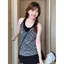 Bộ hai mảnh hai mảnh thêu phong cách giản dị Hàn Quốc dành cho nữ mùa hè Slim-fit Slimmer Look Lazy Top
