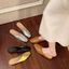 Giày thời trang nữ tối giản cổ điển tăng chiều cao bên trong 3CM, đế mềm, dép bạc