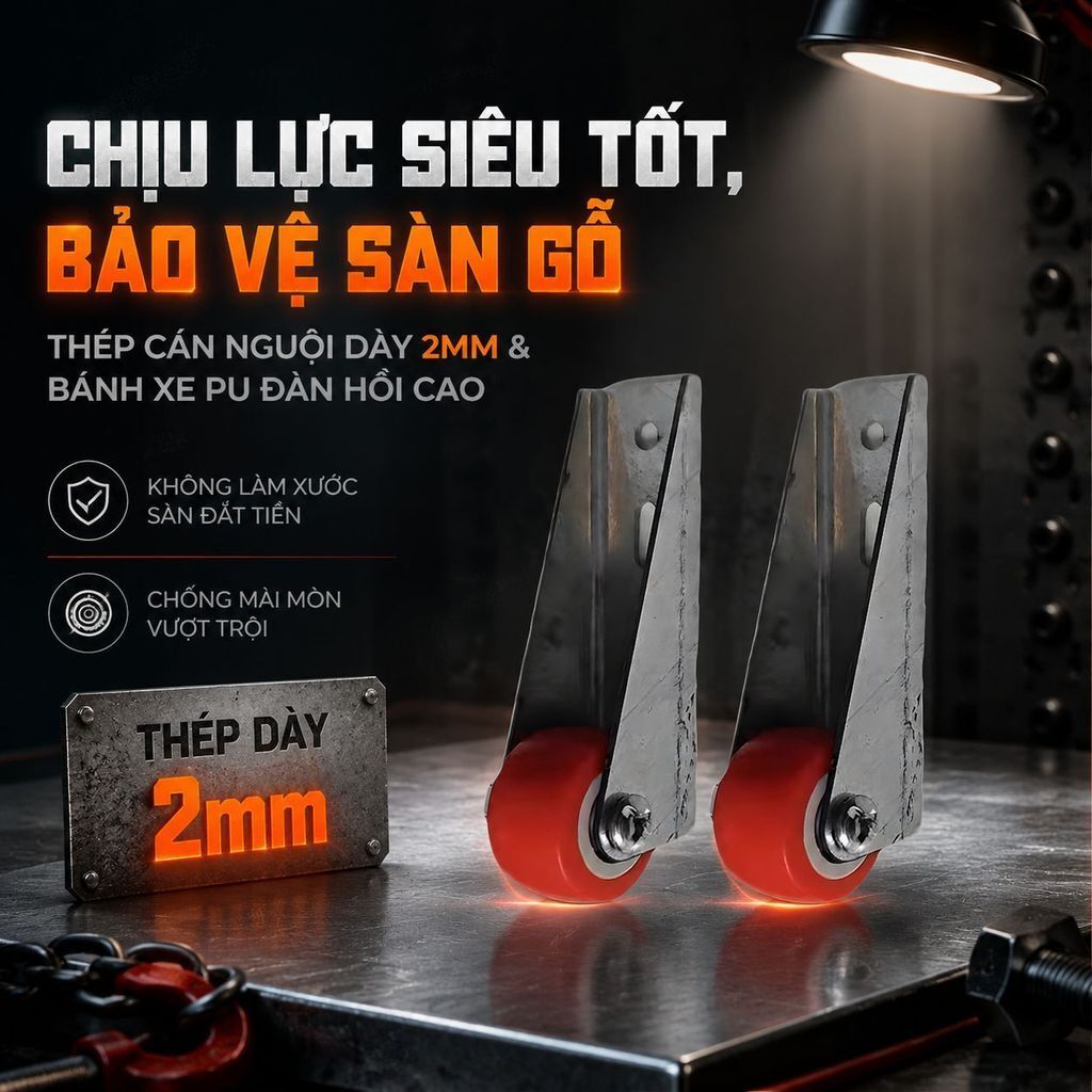 🔥Giải pháp giảm độ xệ cửa - Con lăn đỡ cửa trượt / Con lăn siêu êm / Xoay đa hướng - 360° | Con lăn ray cửa trượt