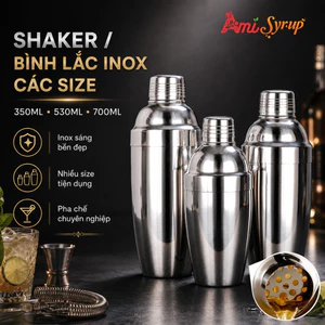 Shaker/ Bình Lắc Inox Các Size 350ml, 530ml, 700ml, Dụng Cụ Pha Chế Chuyên Nghiệp, Chất Liệu Bền Đẹp