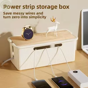 Hộp lưu trữ máy tính để bàn AMPU, Hộp lưu trữ cáp sắp xếp dây đa năng, Hộp lưu trữ cáp dữ liệu sạc máy tính để bàn bằng nhựa