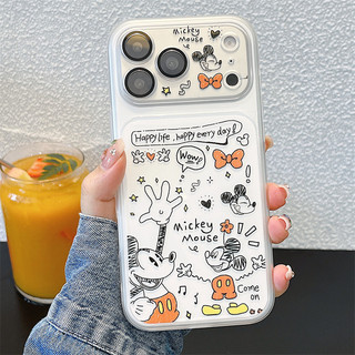 Graffiti Mickey + Vòng tay cho iphone17promax 16promax 15promax 15pro iphone15 14promax TPU mới chống bụi