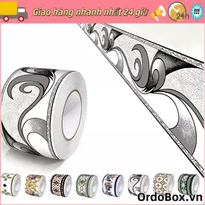 Đế treo tường ORDOBOX, Đường ốp chân tường 10 mét chống va chạm, Nhãn dán tường tự dính dày DIY Phòng ngủ