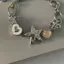 PNPIA- Trái Tim Ngôi Sao Charm Vòng Tay Nữ Bé Gái Cao Cấp Tinh Tế Thời Trang Ánh Sáng Sang Trọng Dây Đeo Tay Retro Y2k Phụ Kiện Trang Sức