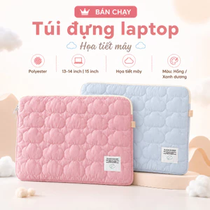 Túi Đựng Laptop Họa Tiết Đám Mây Màu Pastel,Lót Nhung Dày,Chống Sốc,13-14/15 Inch