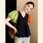 Áo tay phồng màu tương phản dáng ôm hơn Thời trang Phong cách phương Tây Niche Phong cách chống va chạm Áo sơ mi đen siêu đẹp cao cấp dành cho nữ