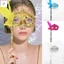 Mặt nạ nửa mặt Mardi Gras với mặt nạ hóa trang cầm tay bằng nhựa đính kim sa cho trang phục dự tiệc