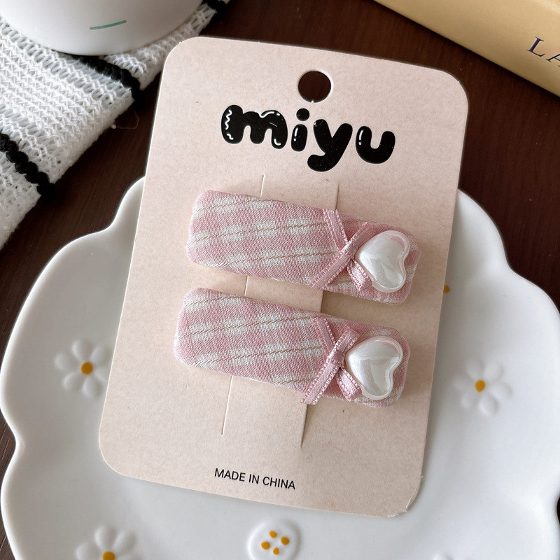 Cô Gái Ngọt Ngào Nổ Kẹp Tóc Nơ Màu Hồng