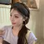 AqToCna Bãi Biển Ống Hút Dệt Chữ Thập Thắt Nút Nữ Handmade Dệt Tóc Bohemian Rộng Viền Tóc Vòng Phụ Kiện Tóc AqToCna