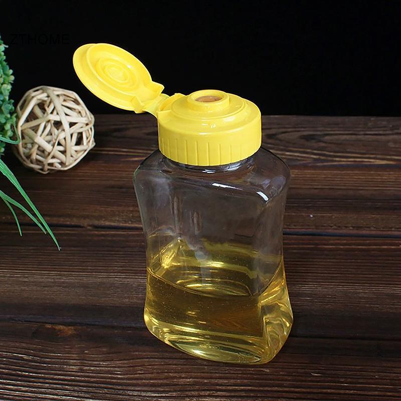 ZTHOME Nhựa Mật Ong Bóp Chai Gia Vị / Hộp Đựng Sốt Cà Chua Nắp Lật Lọ Xi-rô Có Thể Đổ Lại Hộp Đựng Chống Rò Rỉ Chai Squeezable HOT