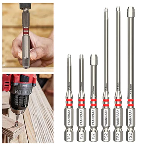 Bộ 6 tuốc nơ vít có chuôi lục giác từ tính Mũi điều khiển từ tính có độ bền cao cho máy khoan điện Cờ lê
