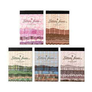 JIANWU Thư Từ Phòng May Series Vintage Kẻ Sọc Phong Cảnh Cắt Kéo Sổ Lưu Niệm Chất Liệu Giấy Rác Tạp Chí Văn Phòng Phẩm
