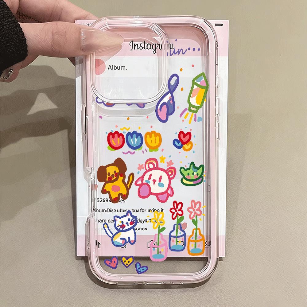 Graffiti miếng dán nhỏ cho trường hợp iPhone 17promax 161514plus 3 trong1 bezel 131211pro