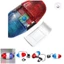 6 đèn LED 4 âm thanh còi xe đạp cảnh sát có đèn hậu - Chuông an toàn nhấp nháy cho xe đạp