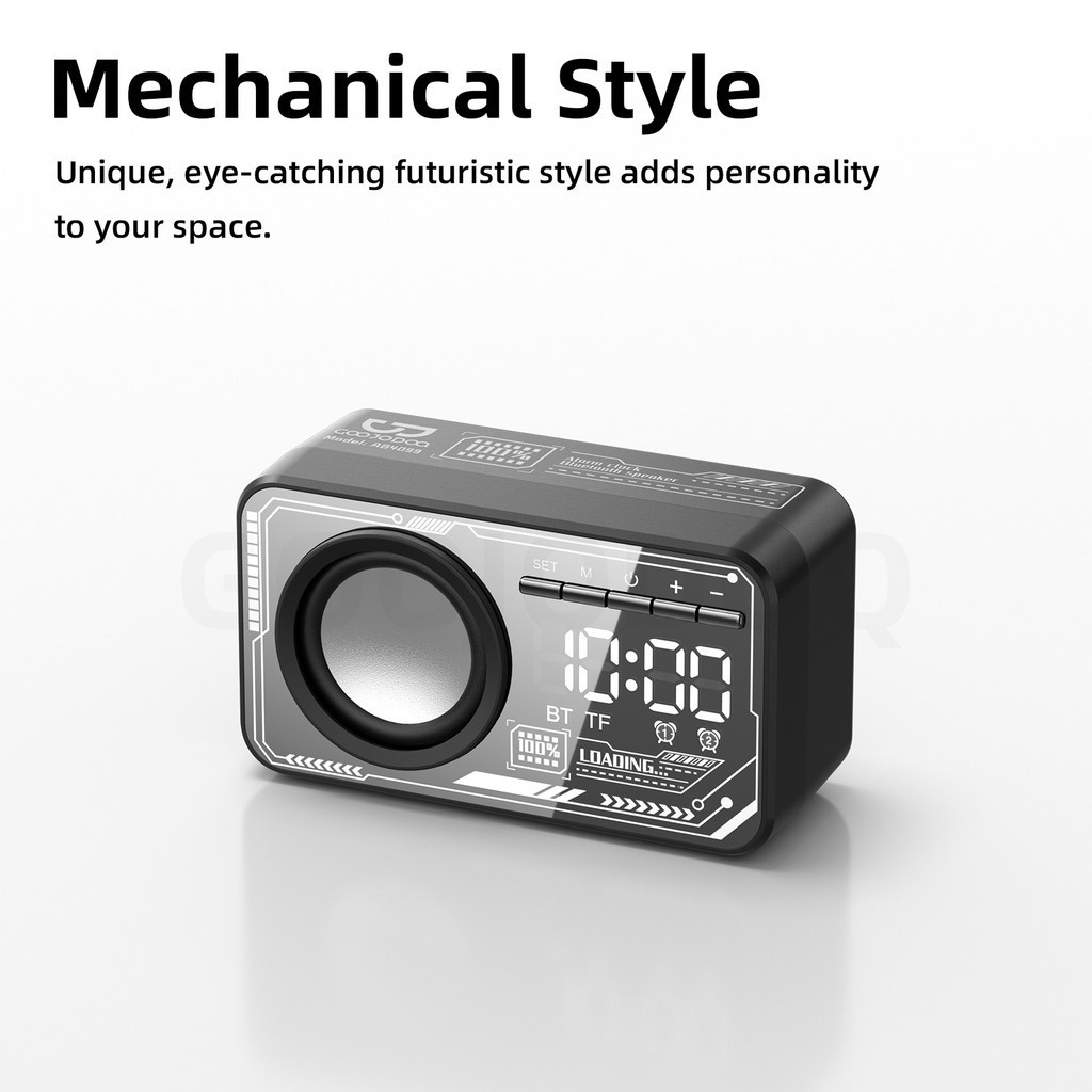 Đồng hồ báo thức GOOJODOQ Loa Bluetooth Màn hình rõ ràng & Báo động kép Phát lại linh hoạt âm thanh nổiTWS | BigBuy360 - bigbuy360.vn